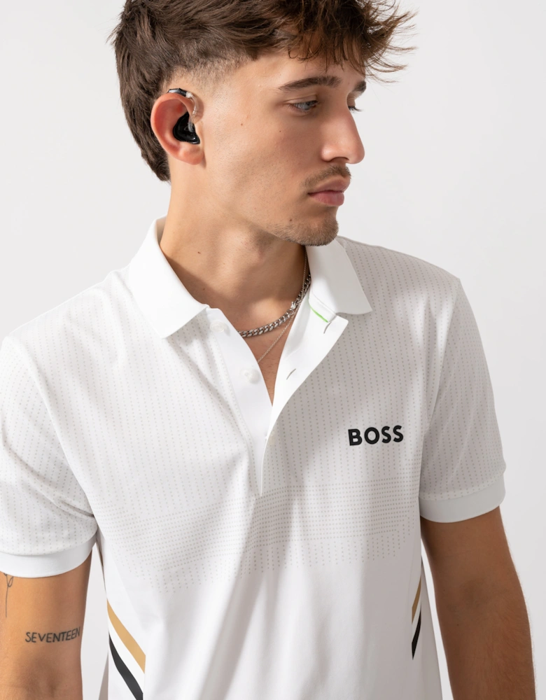 BOSS Green Paule TOC Mens Polo Shirt - White 100