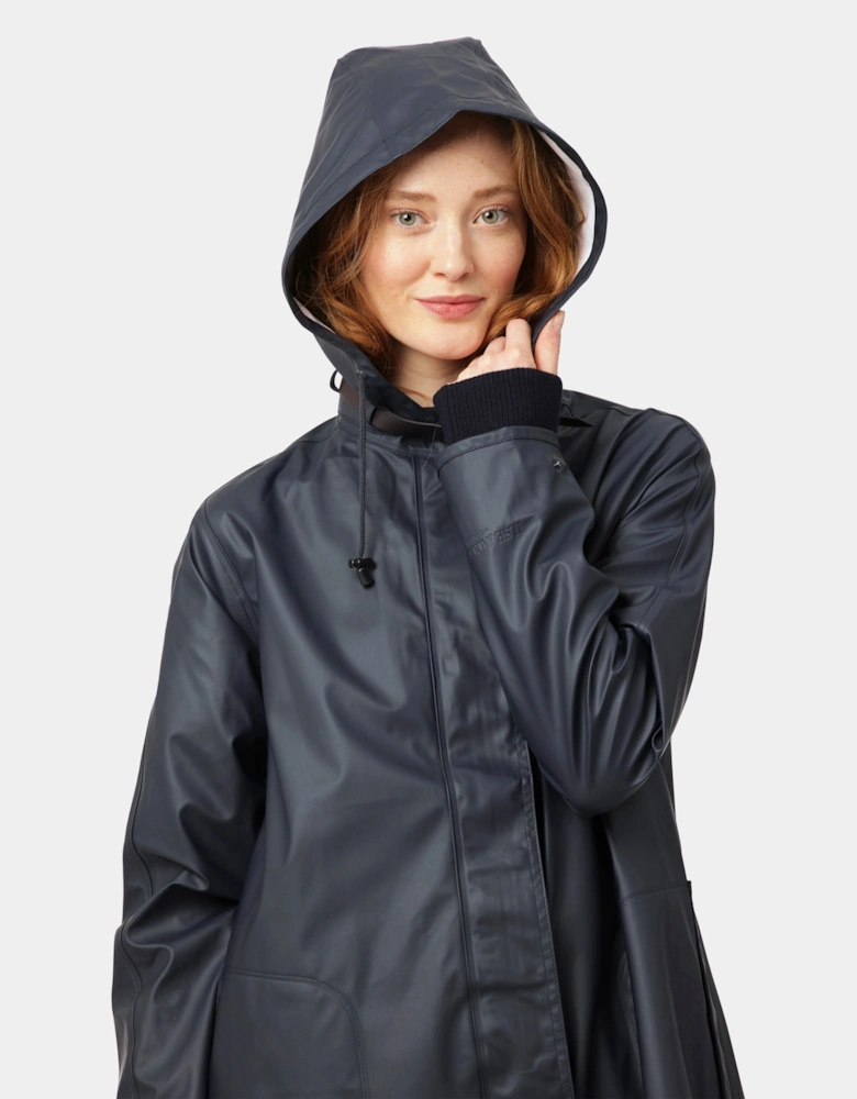Rain Womens A-Line Rubberised Raincoat - Dark Indigo 660