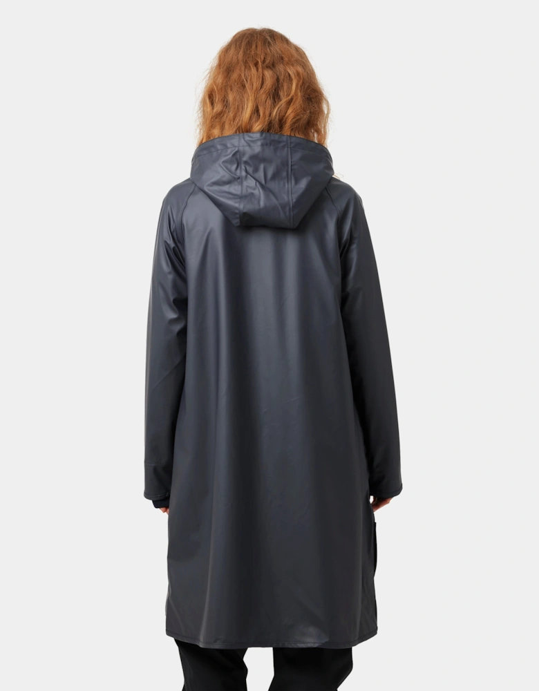 Rain Womens A-Line Rubberised Raincoat - Dark Indigo 660