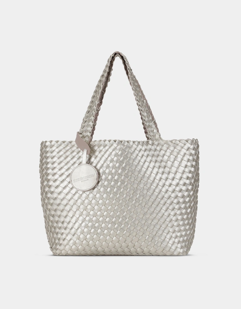 Reversable Dual Colour Womens Braided Shopper - Atmosphere Platin 149780