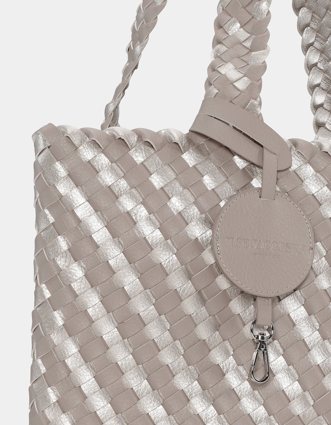 Reversable Dual Colour Womens Braided Shopper - Atmosphere Platin 149780