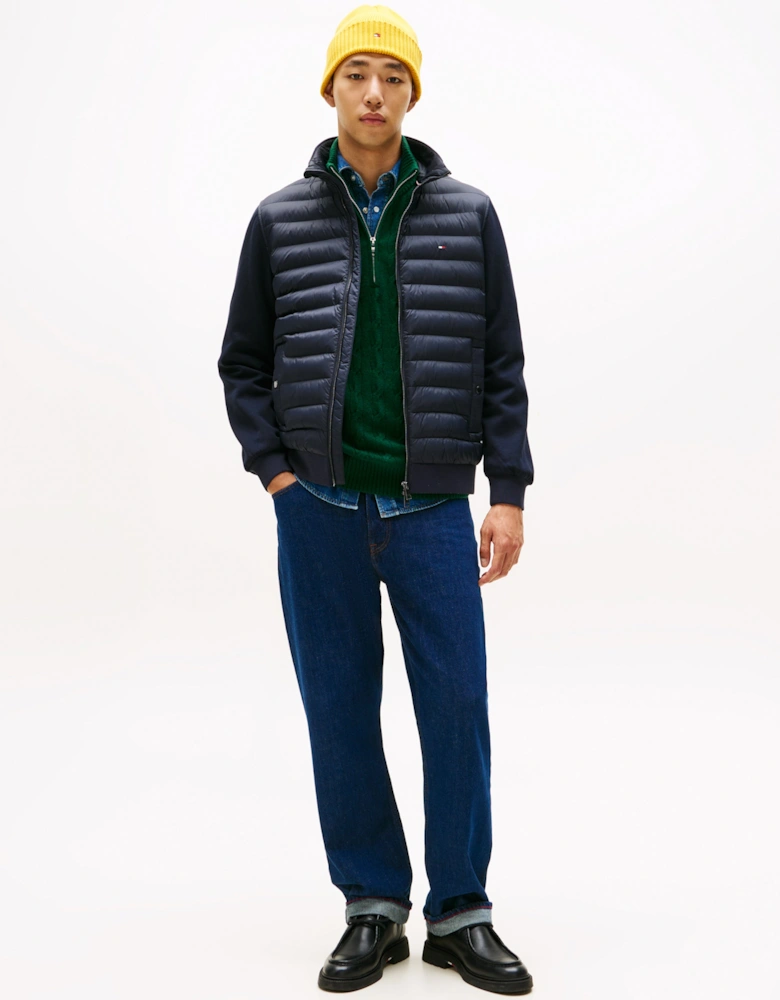 Essential RWB Mixed Media Mens Stand Collar Jacket - Desert Sky