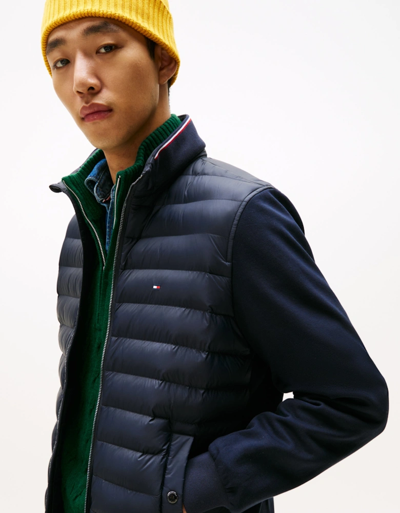 Essential RWB Mixed Media Mens Stand Collar Jacket - Desert Sky