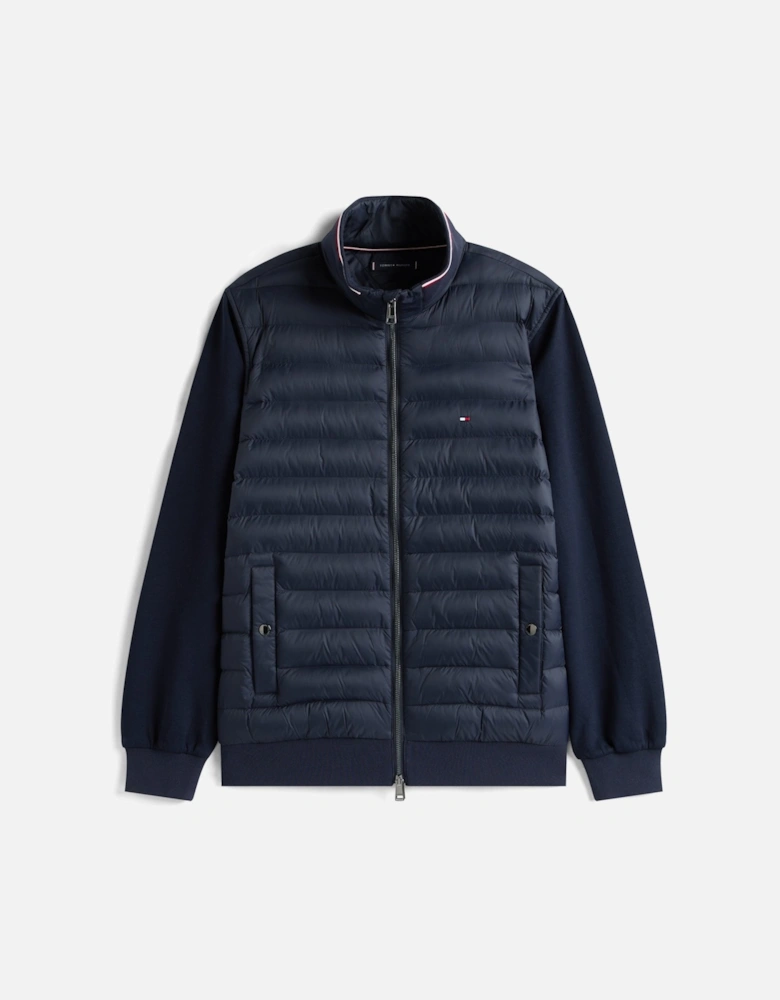 Essential RWB Mixed Media Mens Stand Collar Jacket - Desert Sky