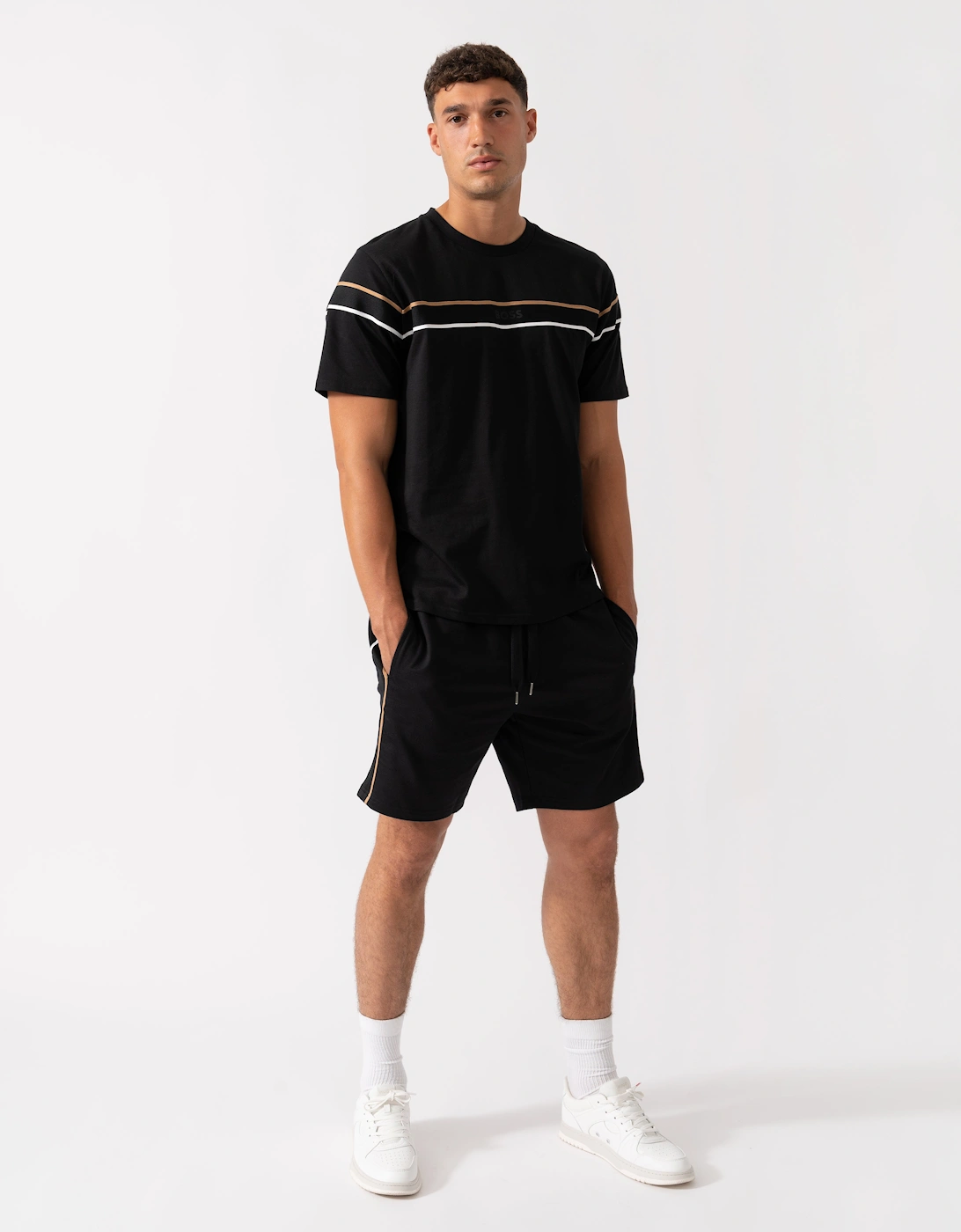 BOSS Orange Mens Iconic Loungewear Shorts 50545595 - Black 001