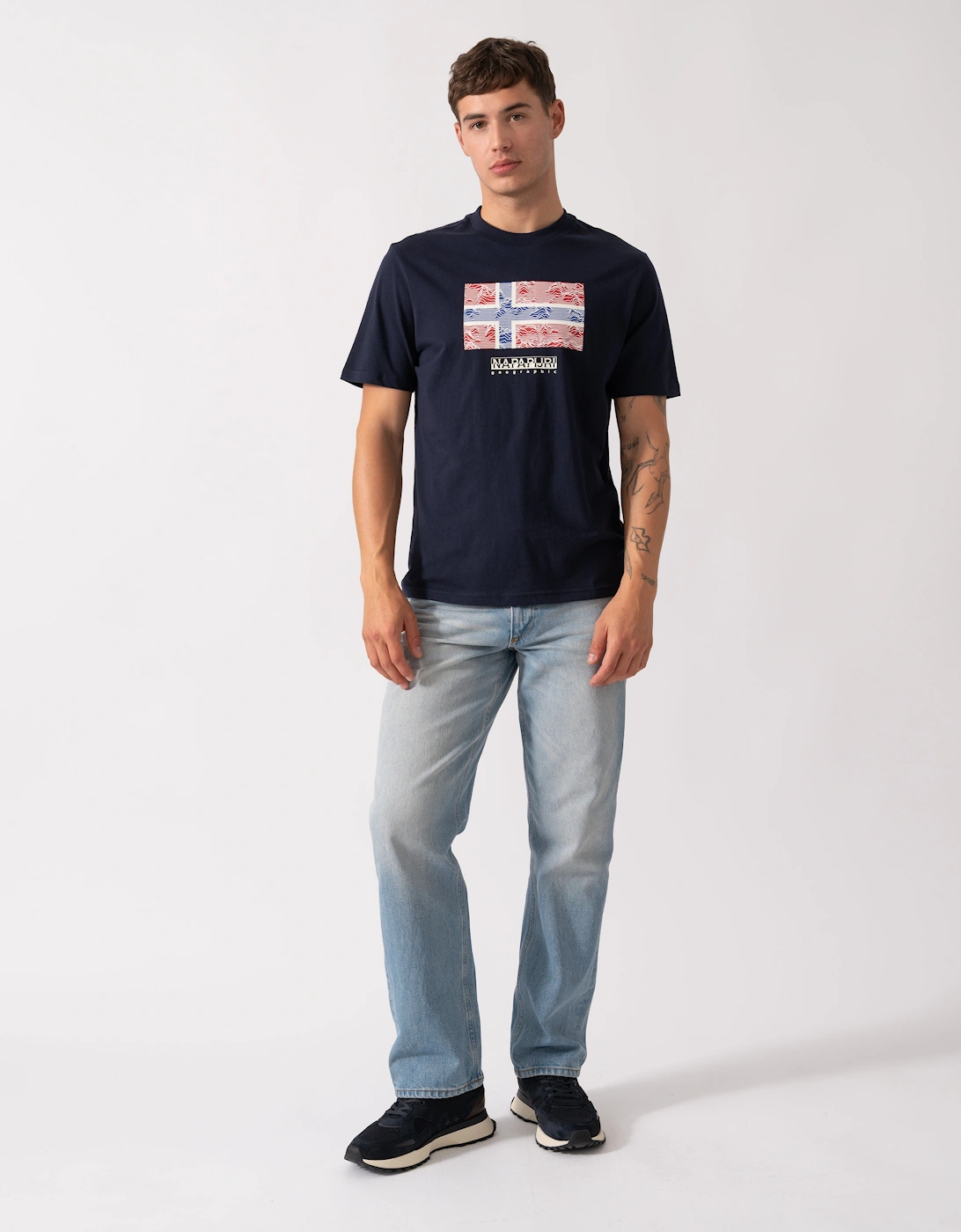 Drapeau Mens Short Sleeve T-Shirt - Blue Marine 176