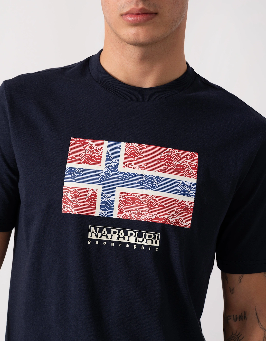 Drapeau Mens Short Sleeve T-Shirt - Blue Marine 176