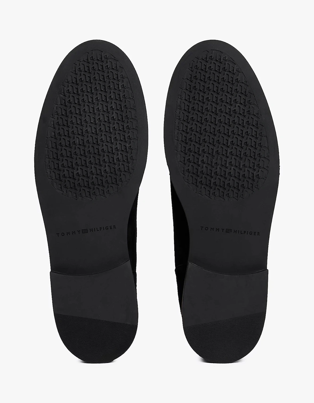 Flag Womens Suede Chelsea Boots - Black