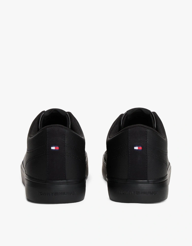 TH Core Low-Top Mens Vulcanised Leather Trainers - Black