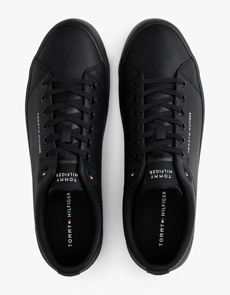 TH Core Low-Top Mens Vulcanised Leather Trainers - Black
