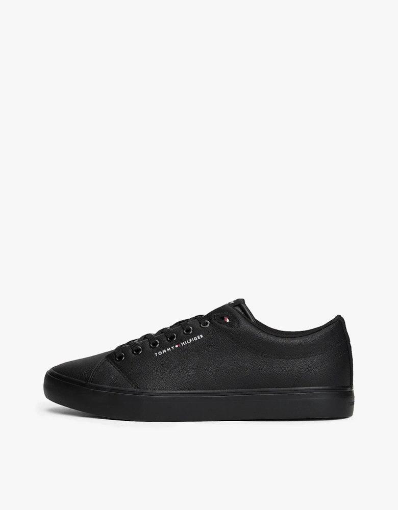 TH Core Low-Top Mens Vulcanised Leather Trainers - Black