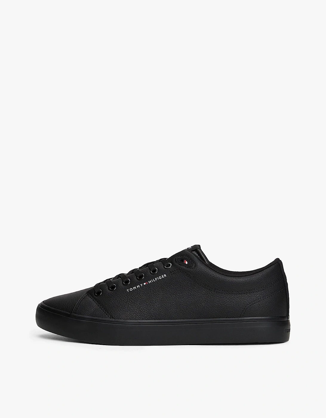 TH Core Low-Top Mens Vulcanised Leather Trainers - Black