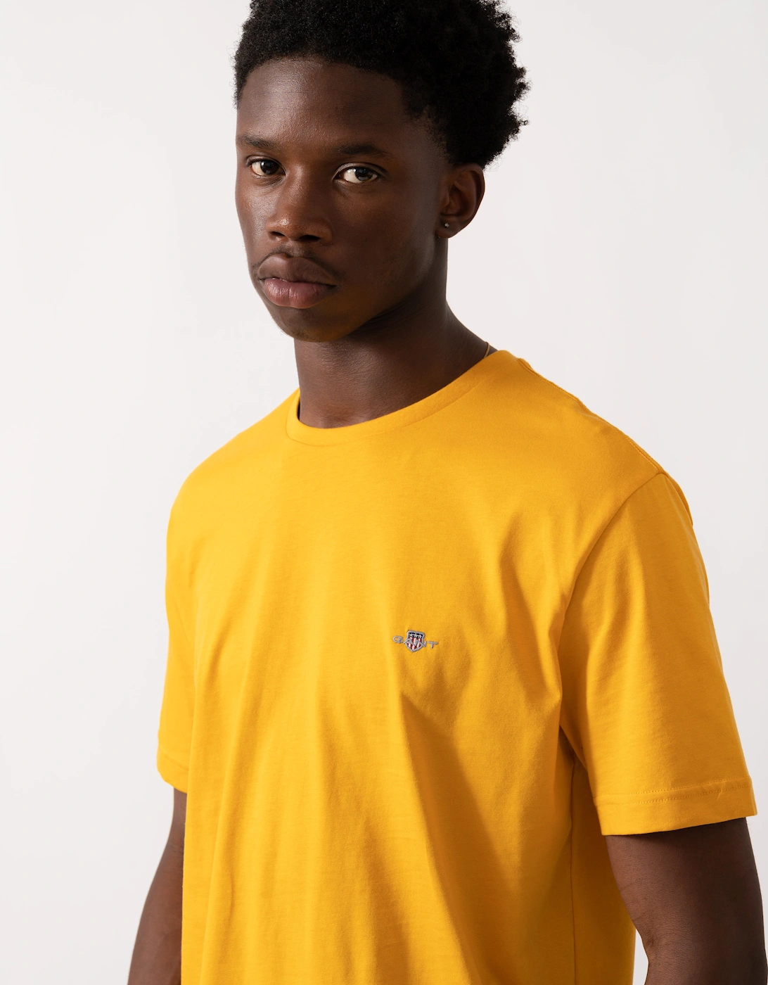 Mens Regular Fit Short Sleeve Shield Logo T-Shirt - 751 Yellow Lichen