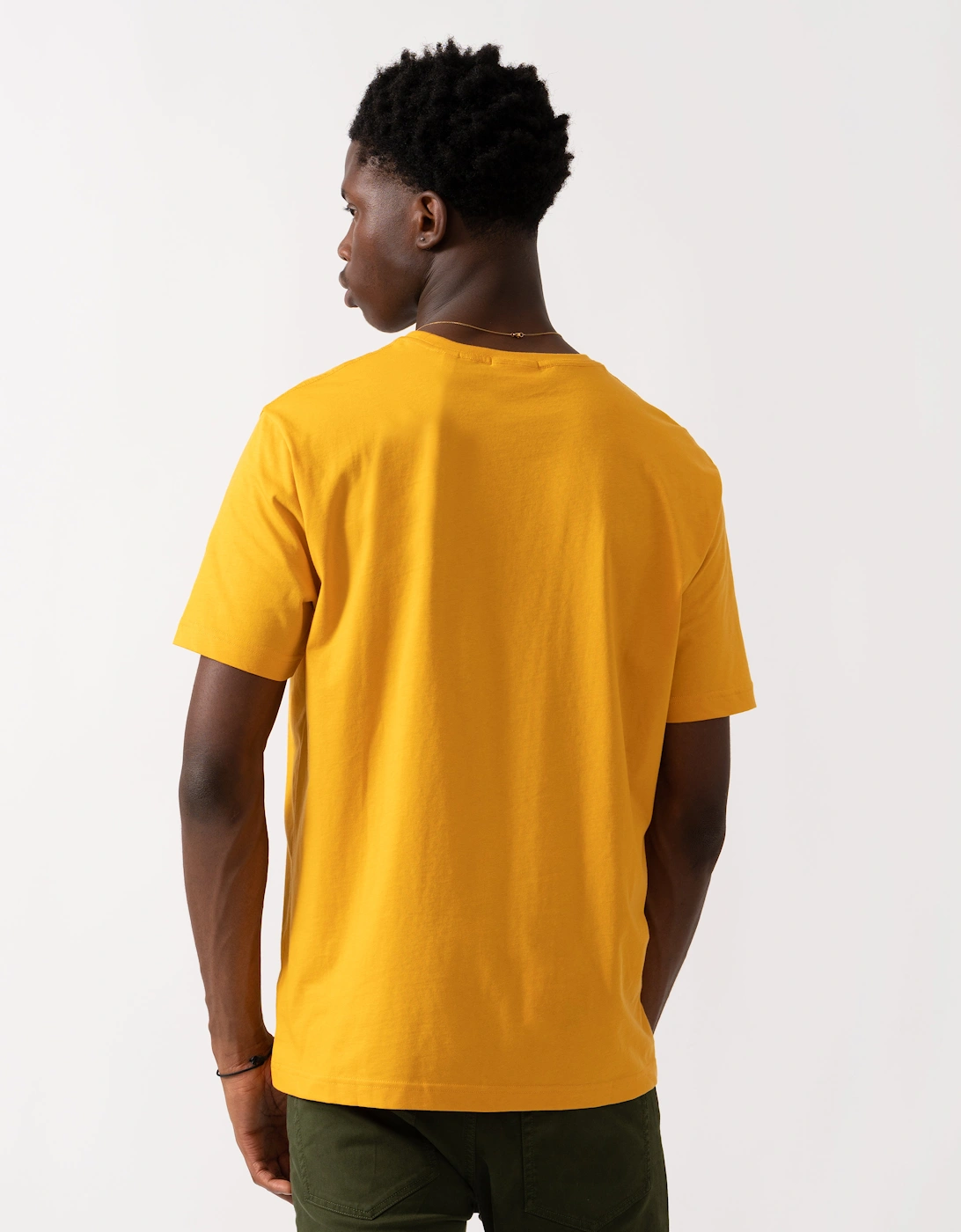 Mens Regular Fit Short Sleeve Shield Logo T-Shirt - 751 Yellow Lichen