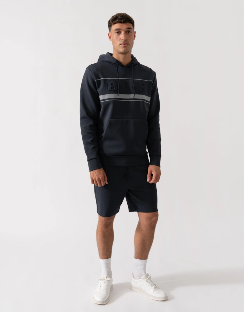 BOSS Green Soody Zone Mens Pullover Hoodie - Dark Blue 402