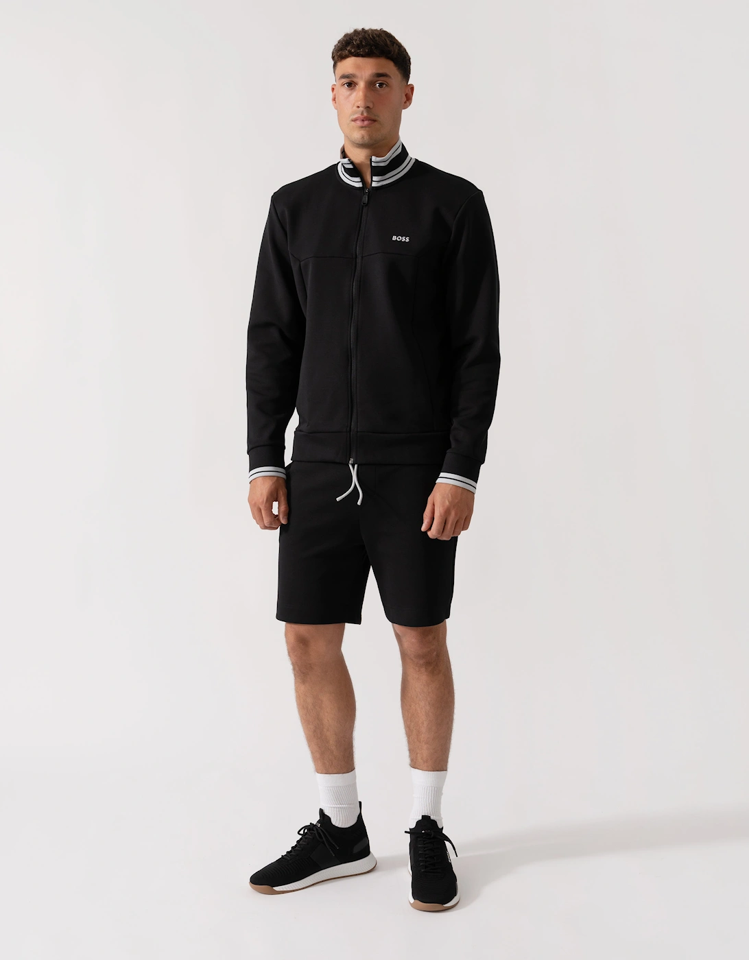 BOSS Green Zone Mens Full Zip Sweatshirt - Black 001