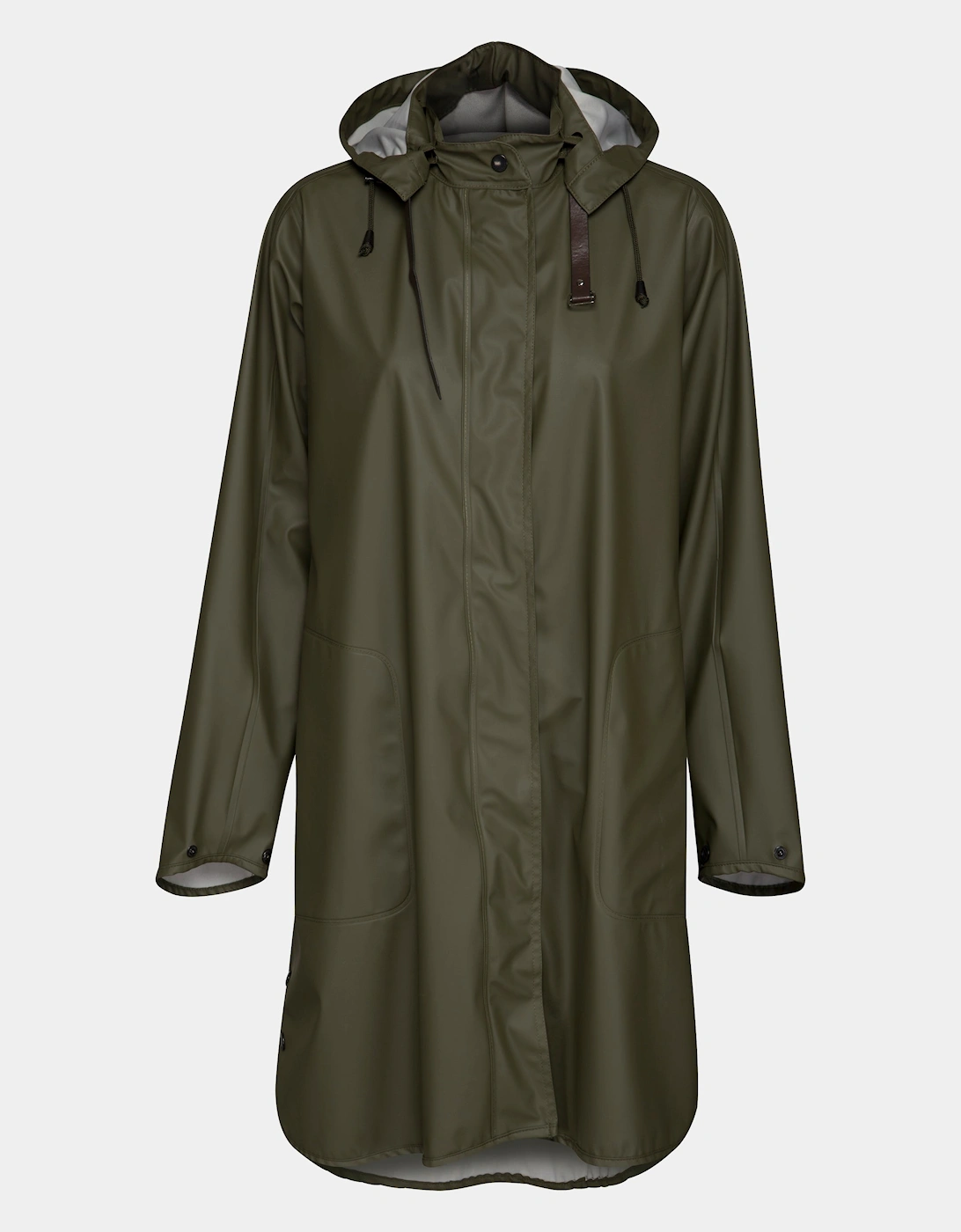 Rain Womens A-Line Rubberised Raincoat - Army 410