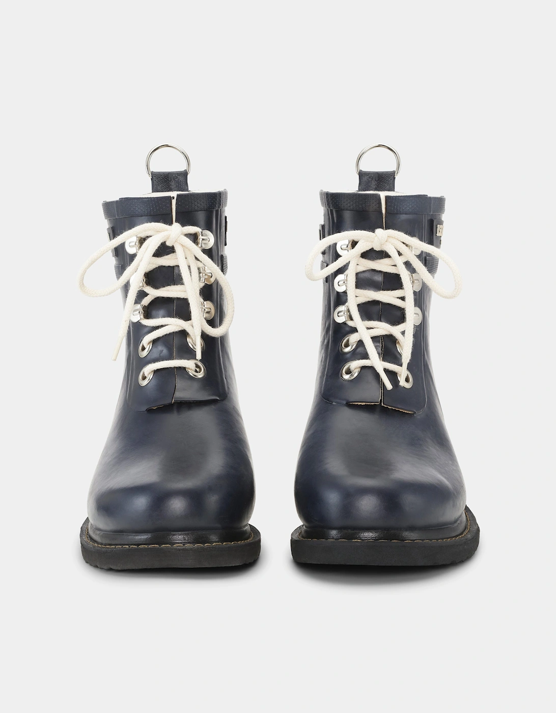 Rub Womens Laced Short Rubber Boots - Dark Indigo 660
