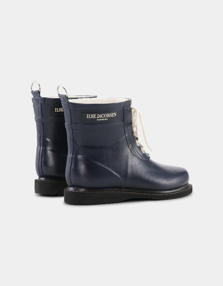 Rub Womens Laced Short Rubber Boots - Dark Indigo 660