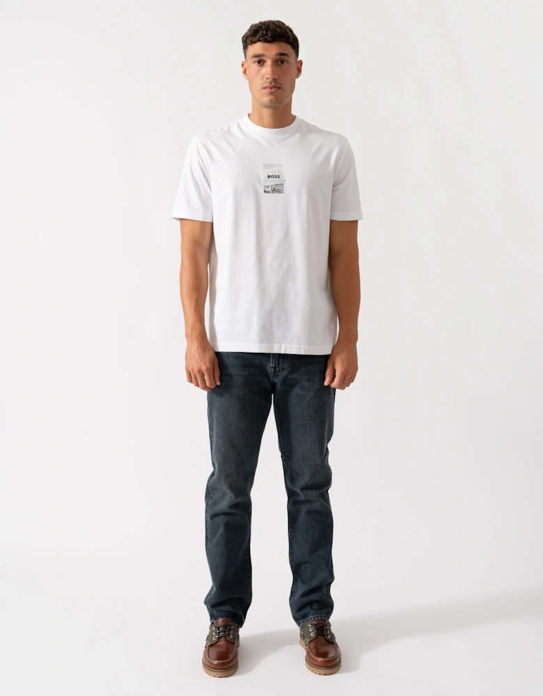 BOSS Green Tee Photoprint Mens T-Shirt - White 100