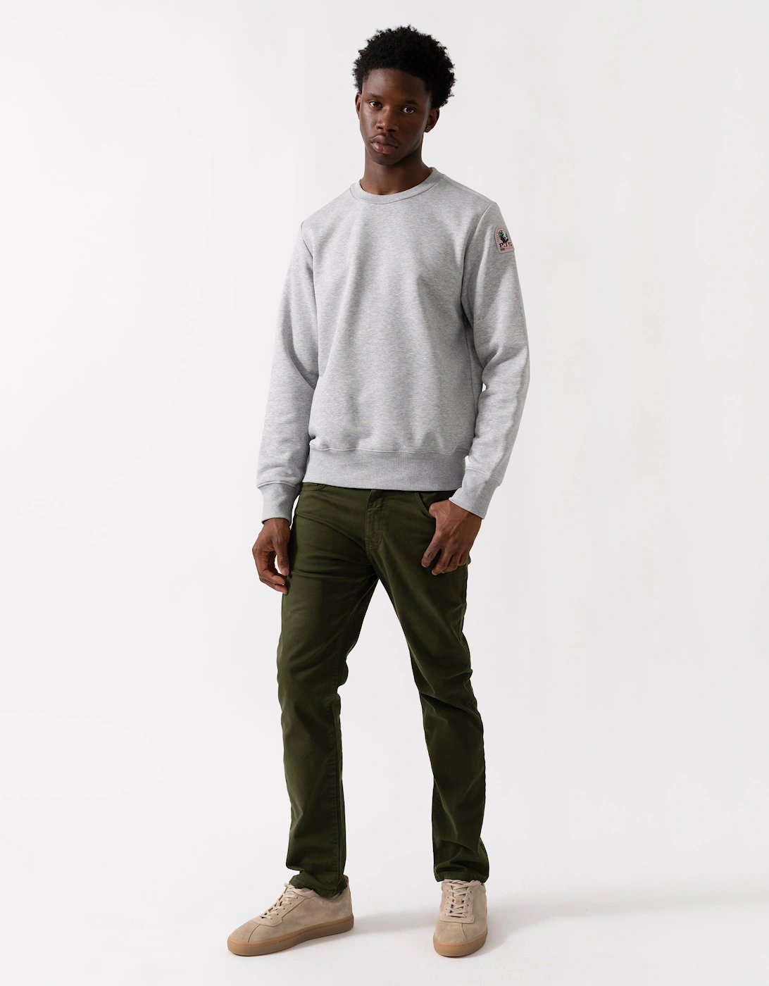 K2 Mens Crew Neck Sweatshirt - Ash Grey Melange 608