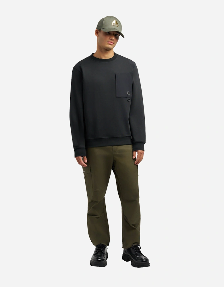 Dalon Mens Crew Neck Sweatshirt - Black 292