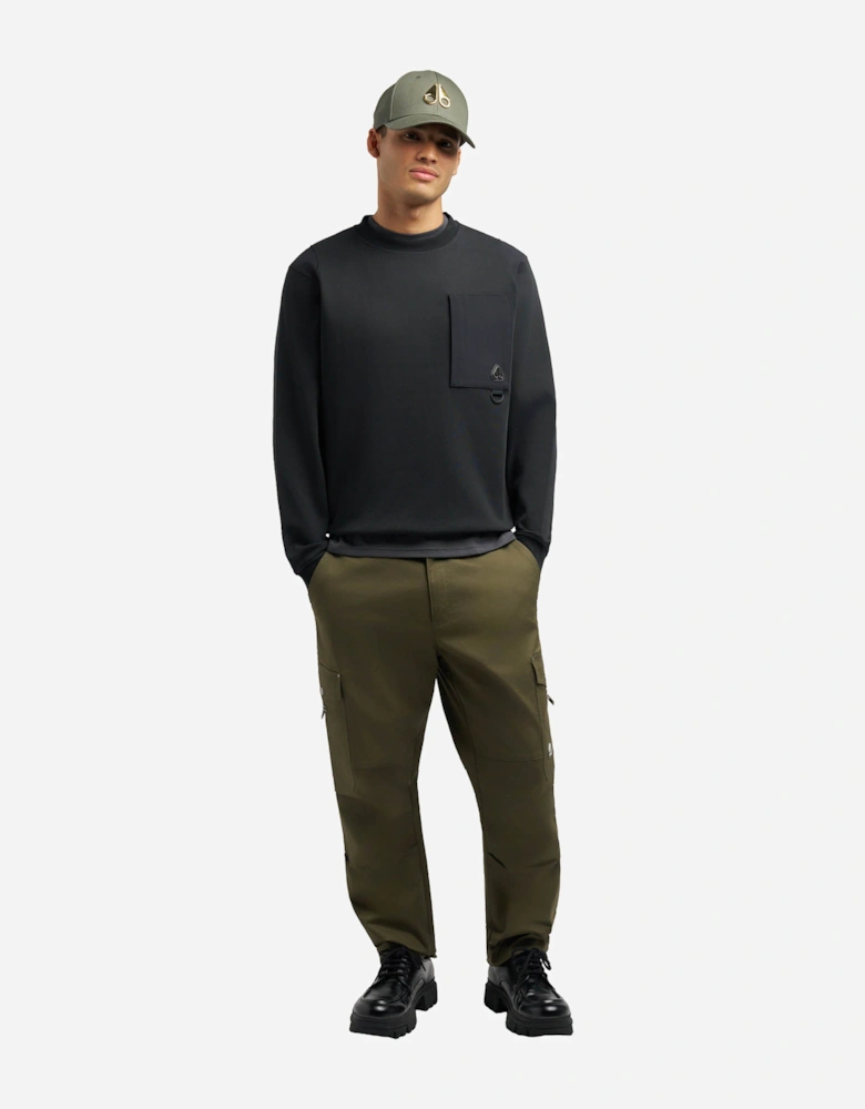 Dalon Mens Crew Neck Sweatshirt - Black 292