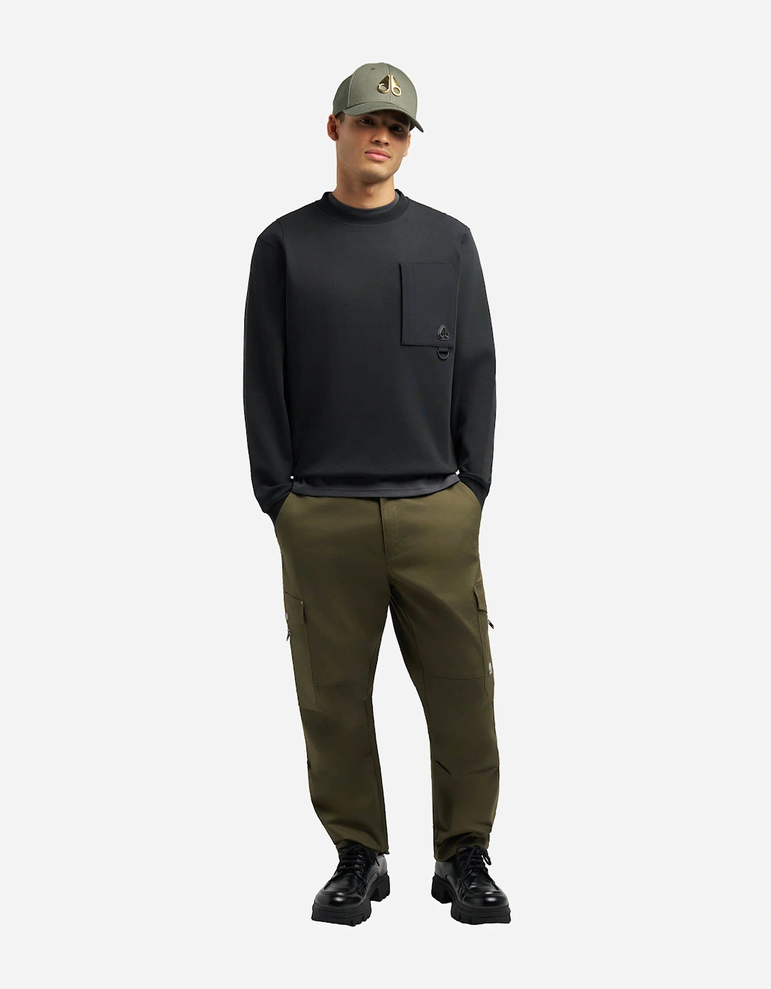 Dalon Mens Crew Neck Sweatshirt - Black 292