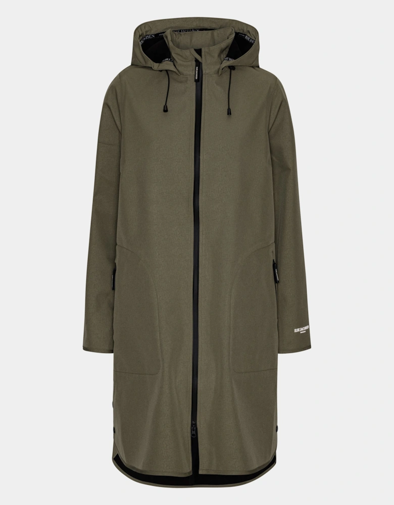 Rain Womens A-Line Softshell Raincoat - Army 410