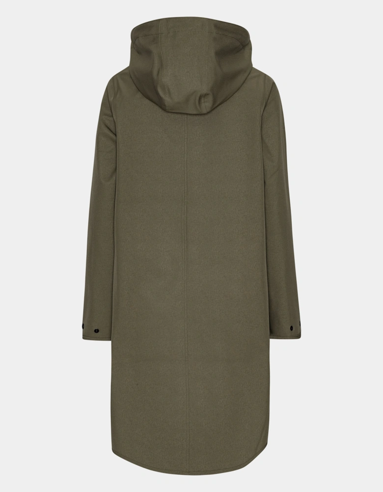 Rain Womens A-Line Softshell Raincoat - Army 410