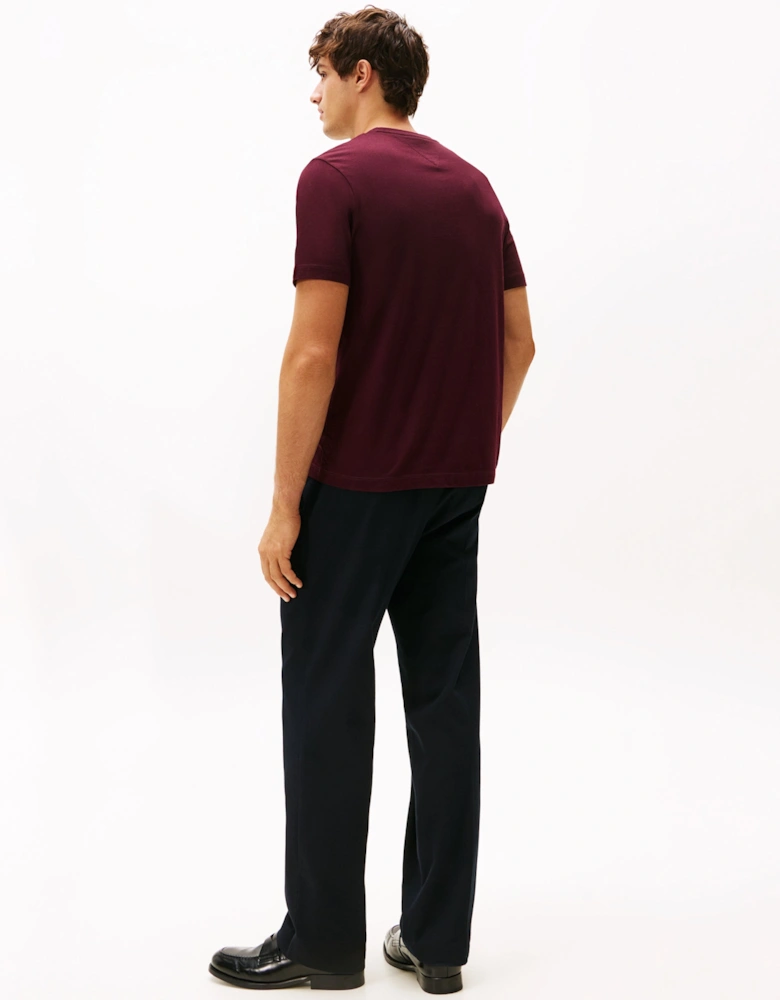 Essential Seasonal Regular Fit Solid Mens T-Shirt - Deep Burgundy