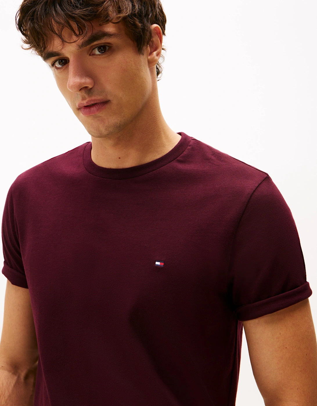 Essential Seasonal Regular Fit Solid Mens T-Shirt - Deep Burgundy