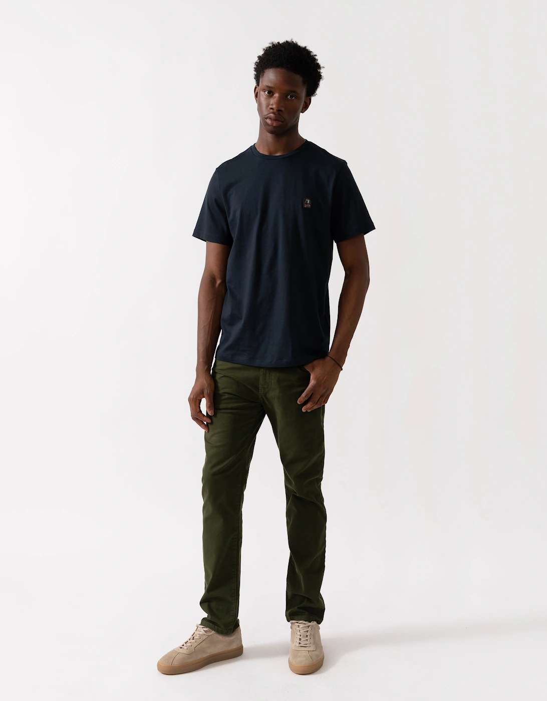 Patch Tee Mens T-Shirt - Blue Navy 316