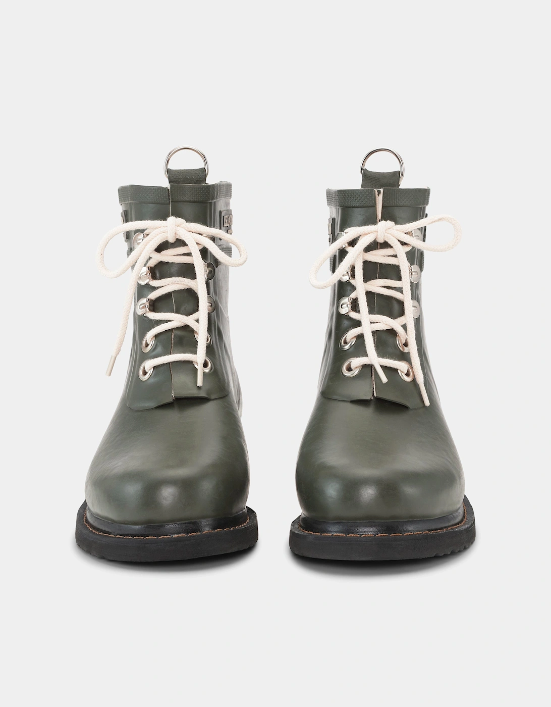Rub Womens Laced Short Rubber Boots - Army 410