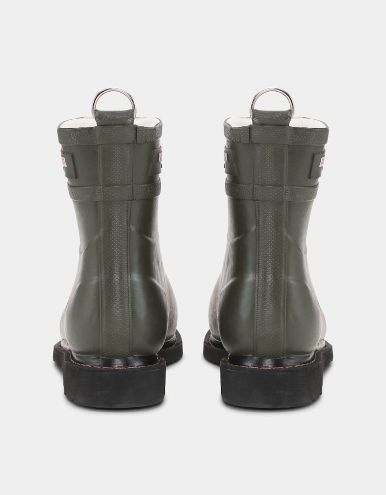 Rub Womens Laced Short Rubber Boots - Army 410