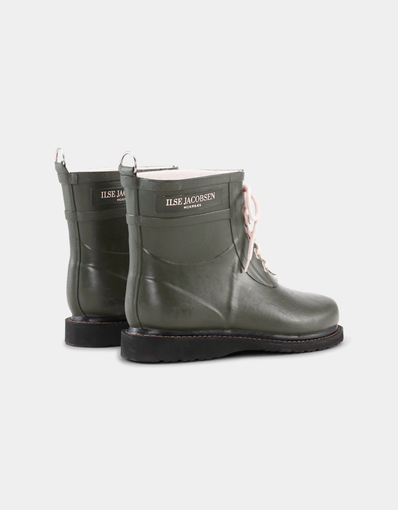Rub Womens Laced Short Rubber Boots - Army 410