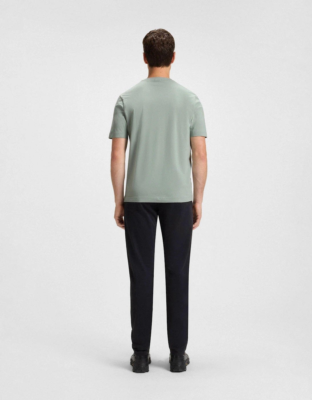 BOSS Orange TChup Mens Crew Neck Small Logo T-Shirt - Open Green 351