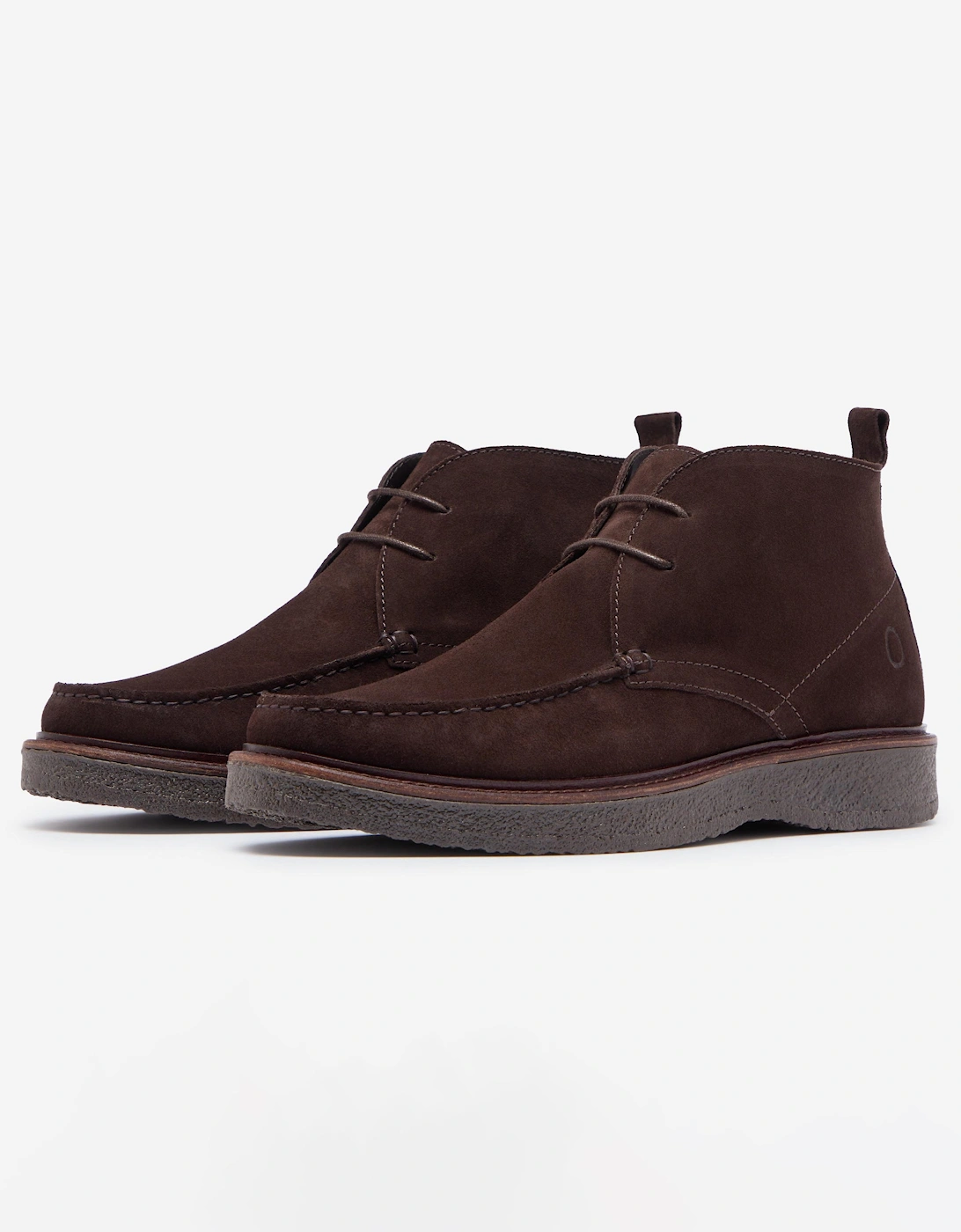 Xixona Mens Calf Suede Moccasin Boots - Chocolate, 6 of 5