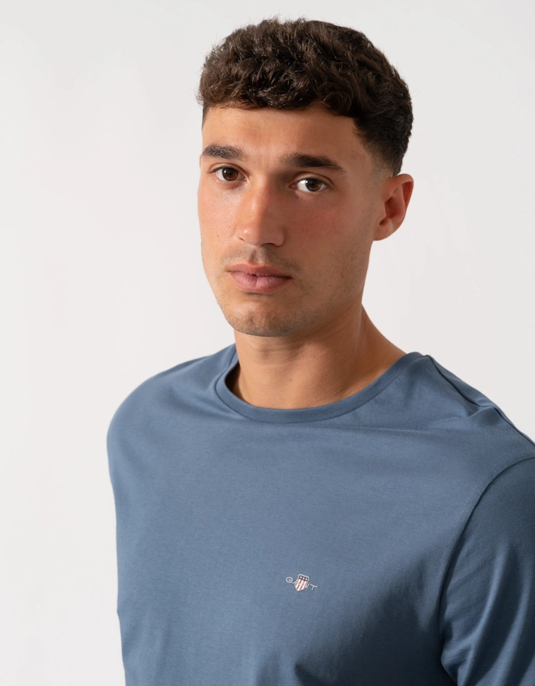 Mens Printed Archive Shield T-Shirt - 472 Naval Blue