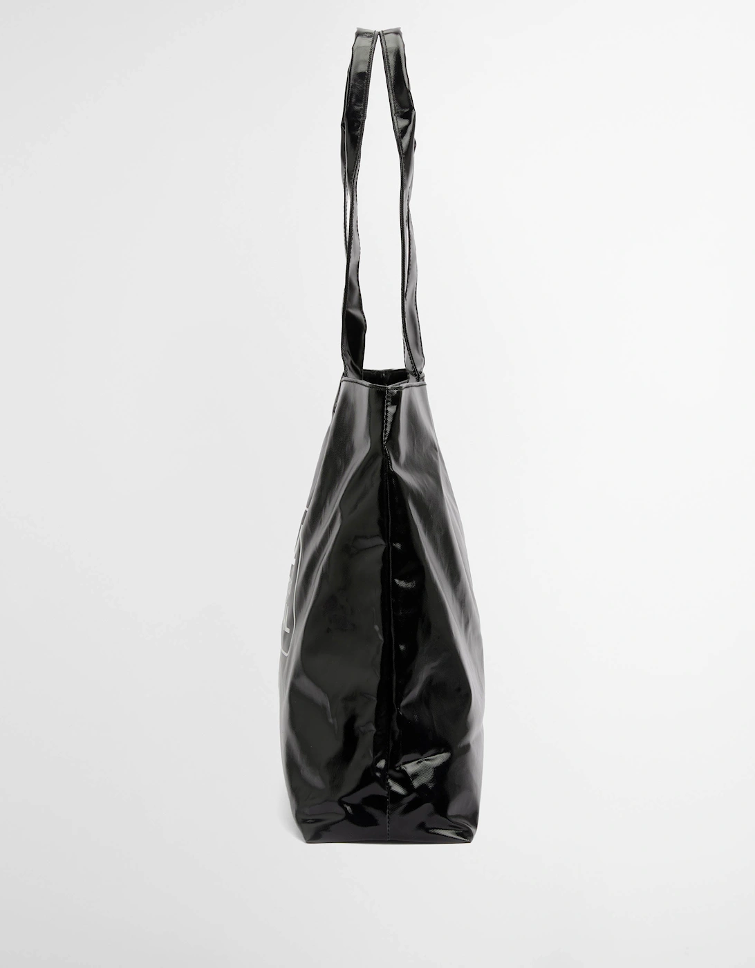 Womens High Shine Tote Bag - Black
