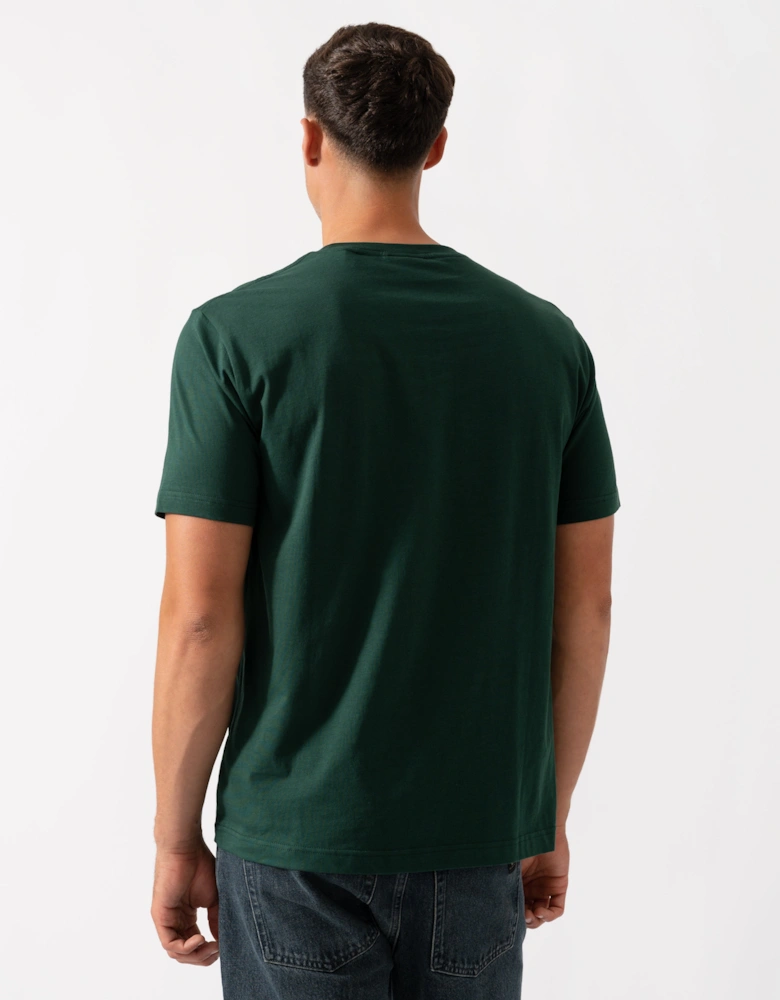 Mens Regular Fit Embroidered Archive Shield T-Shirt - 374 Tartan Green