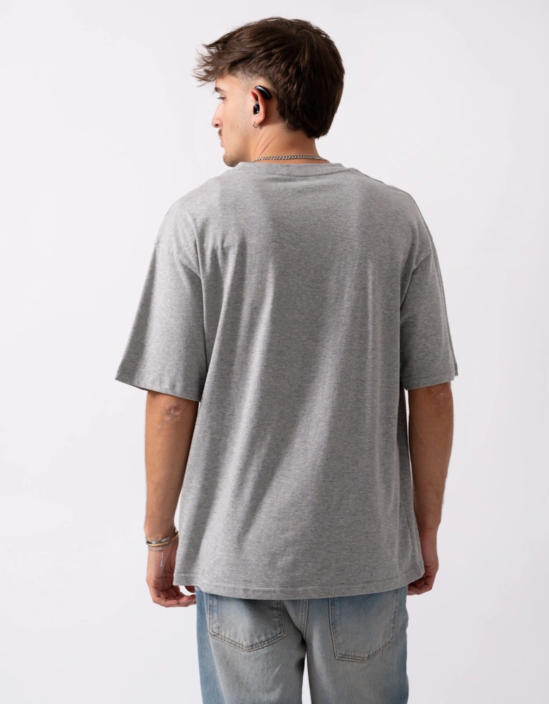 Contrast Logo Mens T-Shirt - Light Grey Heather
