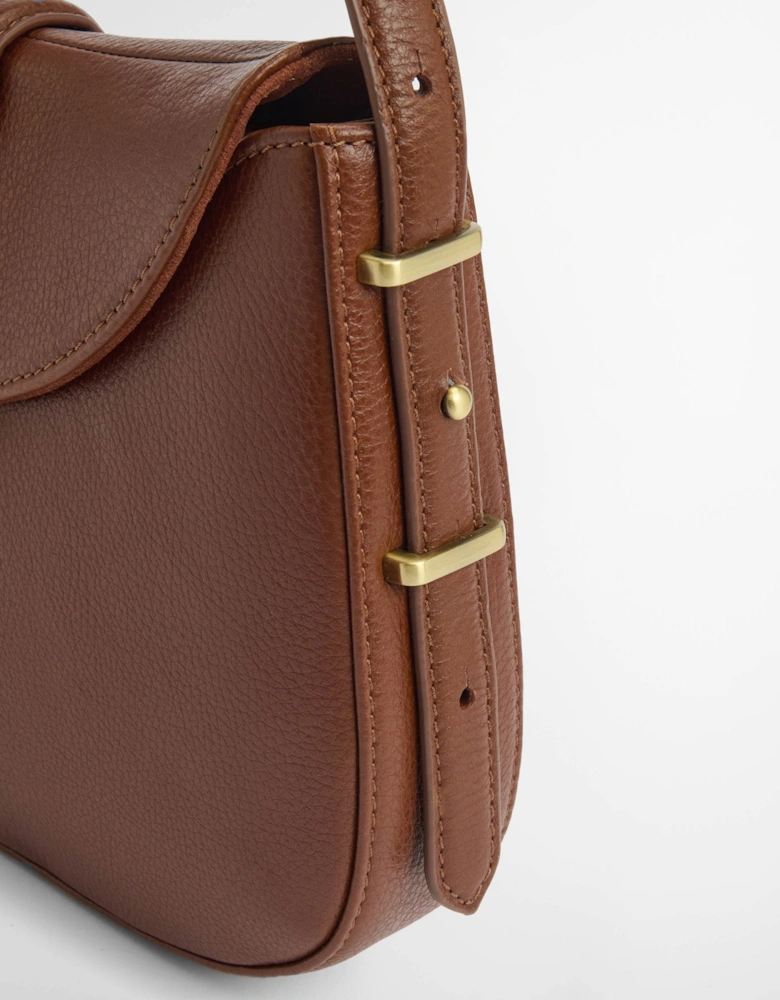 Alder Womens Leather Sling Bag - Brown