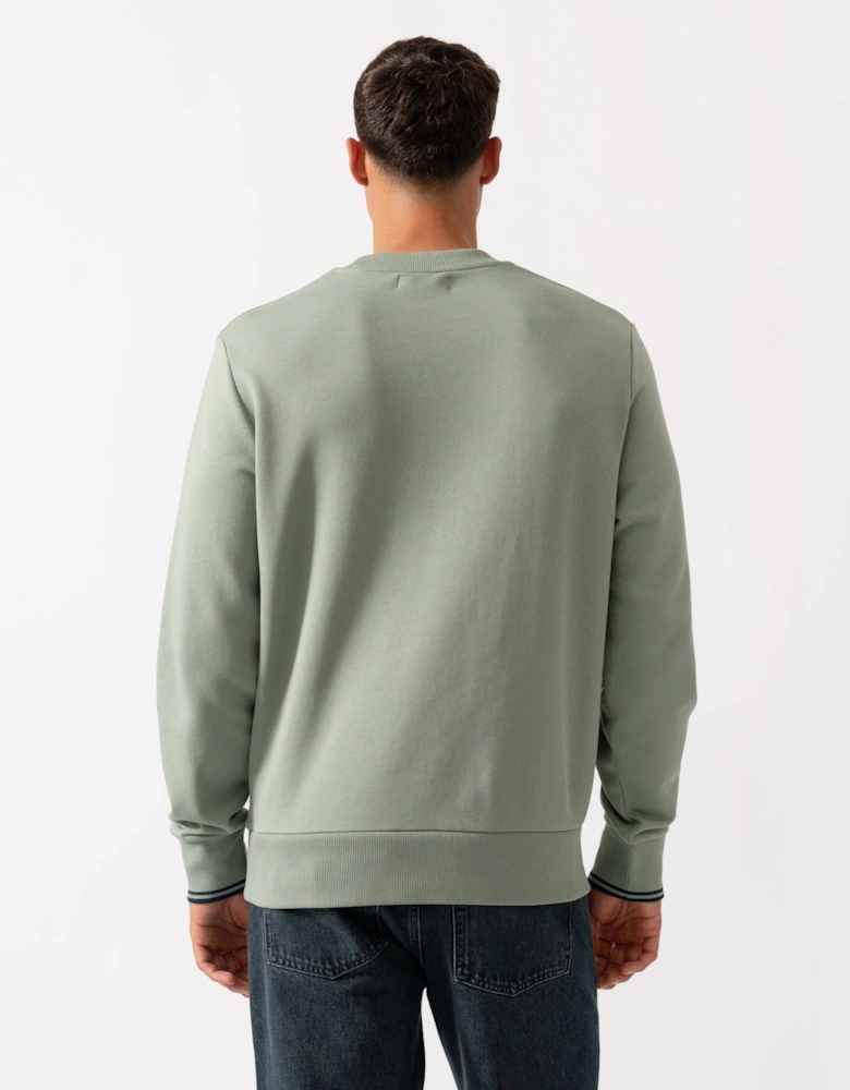 Mens Crew Neck Sweatshirt - Bayleaf/Dark Airforce/Tennis Blue Z49