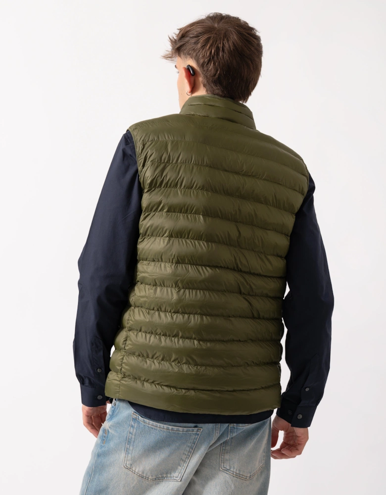 Packable Recycled Mens Quilted Gilet - Huntsman Green