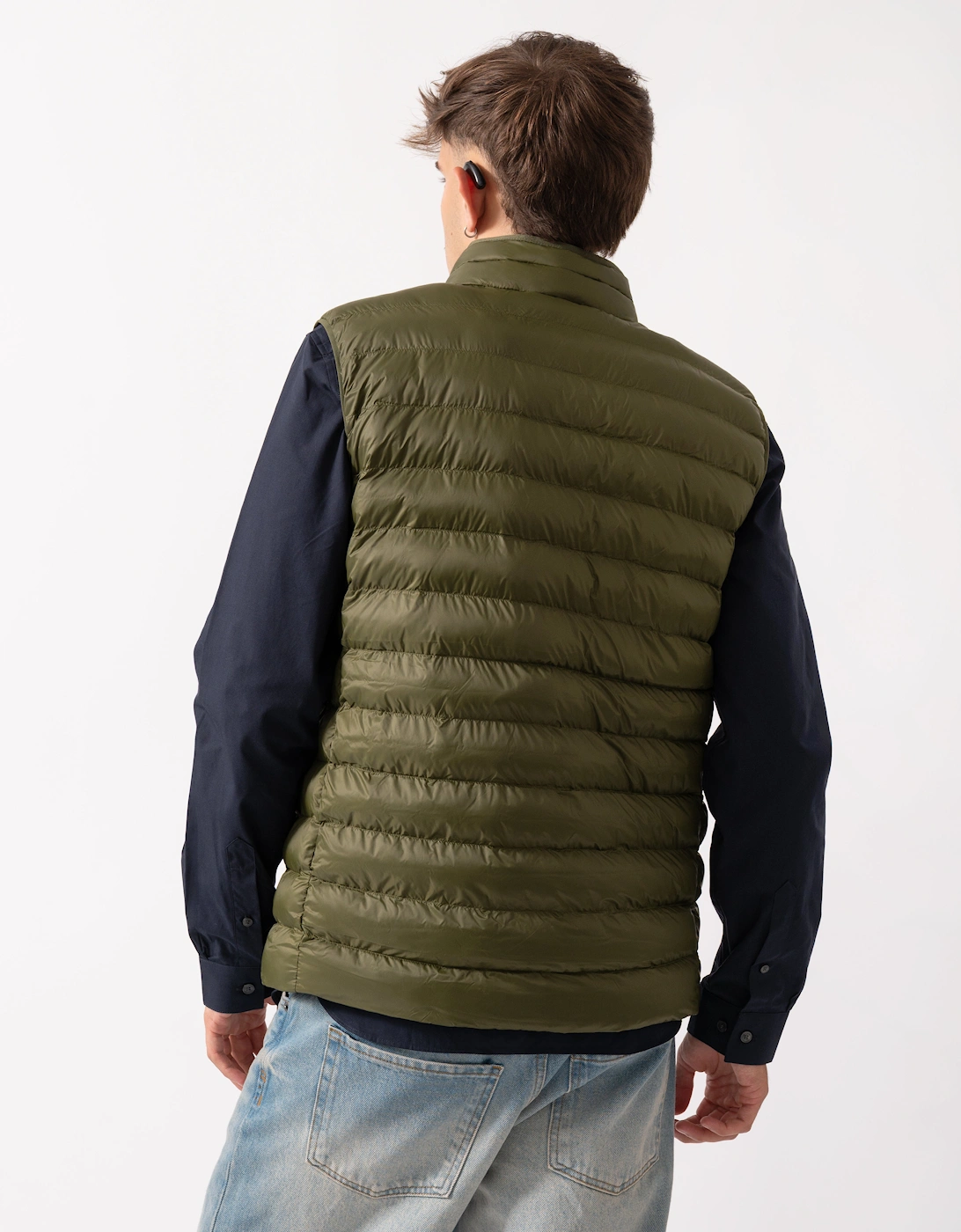 Packable Recycled Mens Quilted Gilet - Huntsman Green