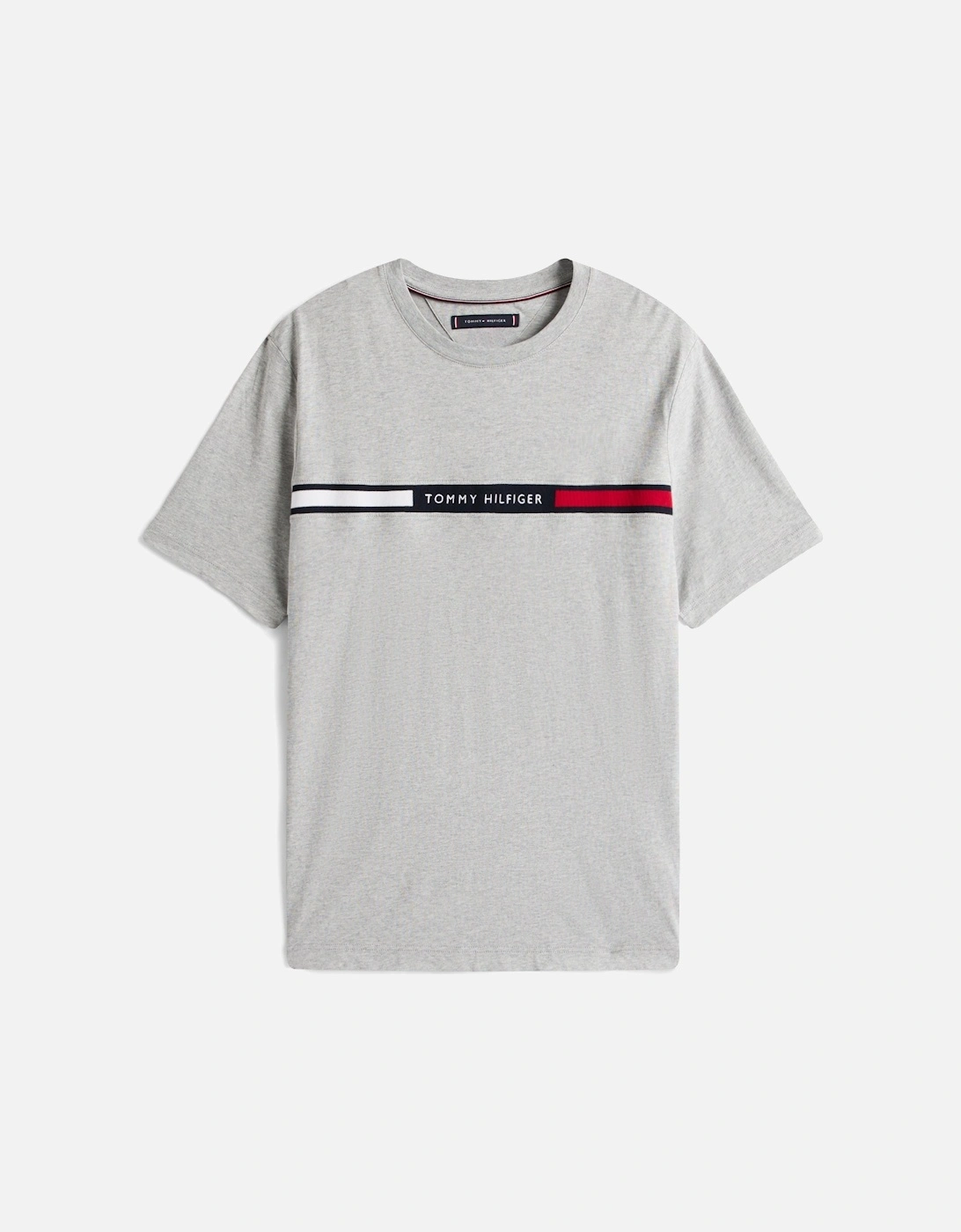 Hilfiger Chest Insert Mens T-Shirt - Light Grey Heather