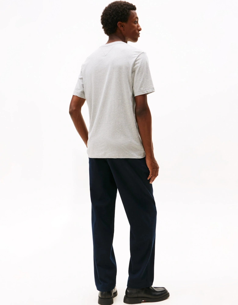 Hilfiger Chest Insert Mens T-Shirt - Light Grey Heather