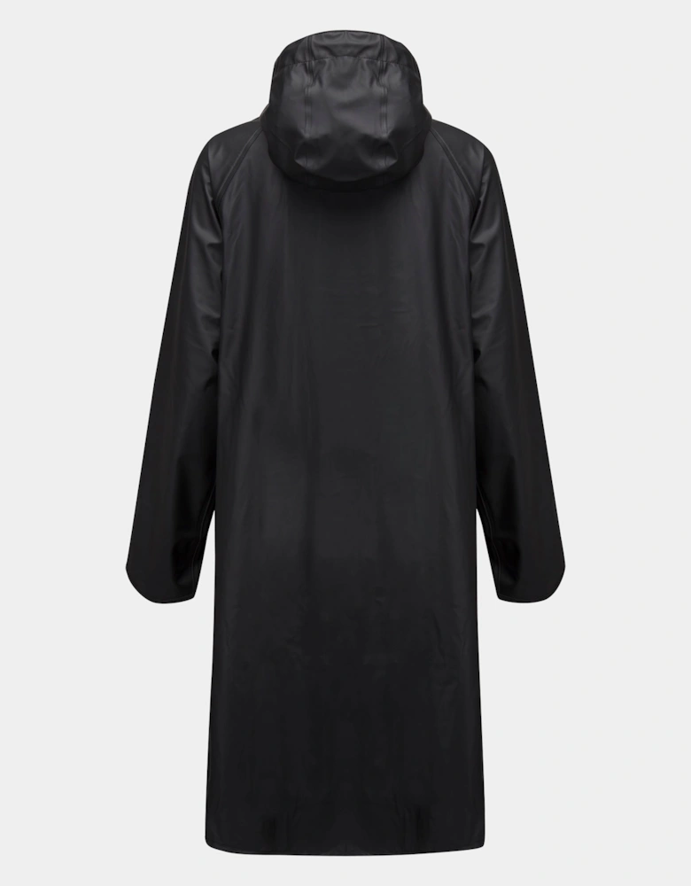 Rain Womens A-Line Rubberised Raincoat - Black 001