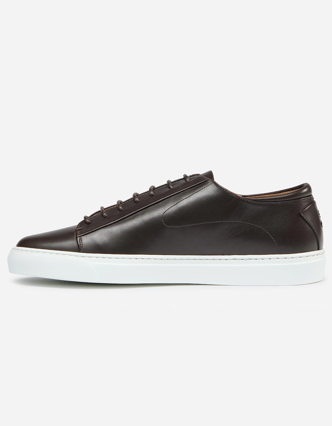 Sirolo Mens Calf Leather Lightweight Trainers - Dark Brown